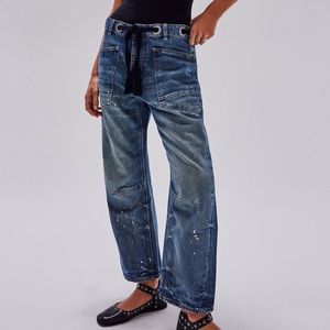 Free People Moxie Pull-On Barrel Jeans